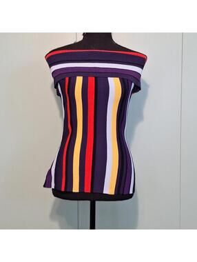 Ipekyol Fitted Striped Sleeveless Shirt Size Small